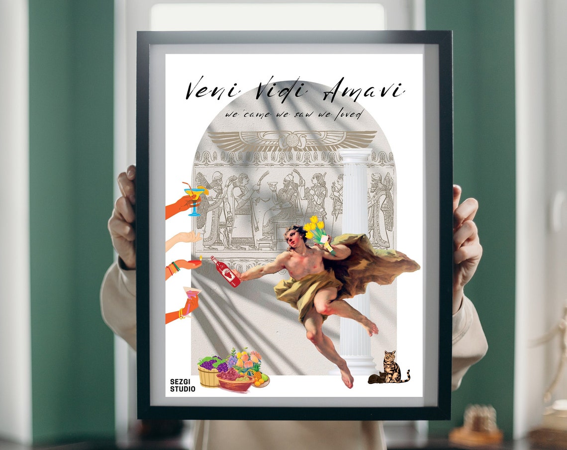 Veni Vidi Amavi We Came We Saw We Loved Classical Art Poster