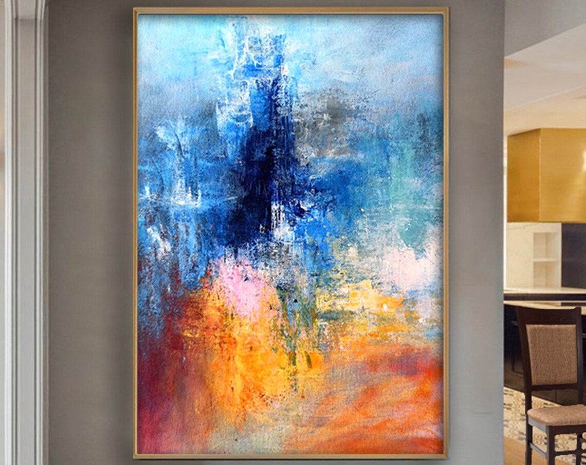 Colorful Abstract Art Print, Oversized Wall Art