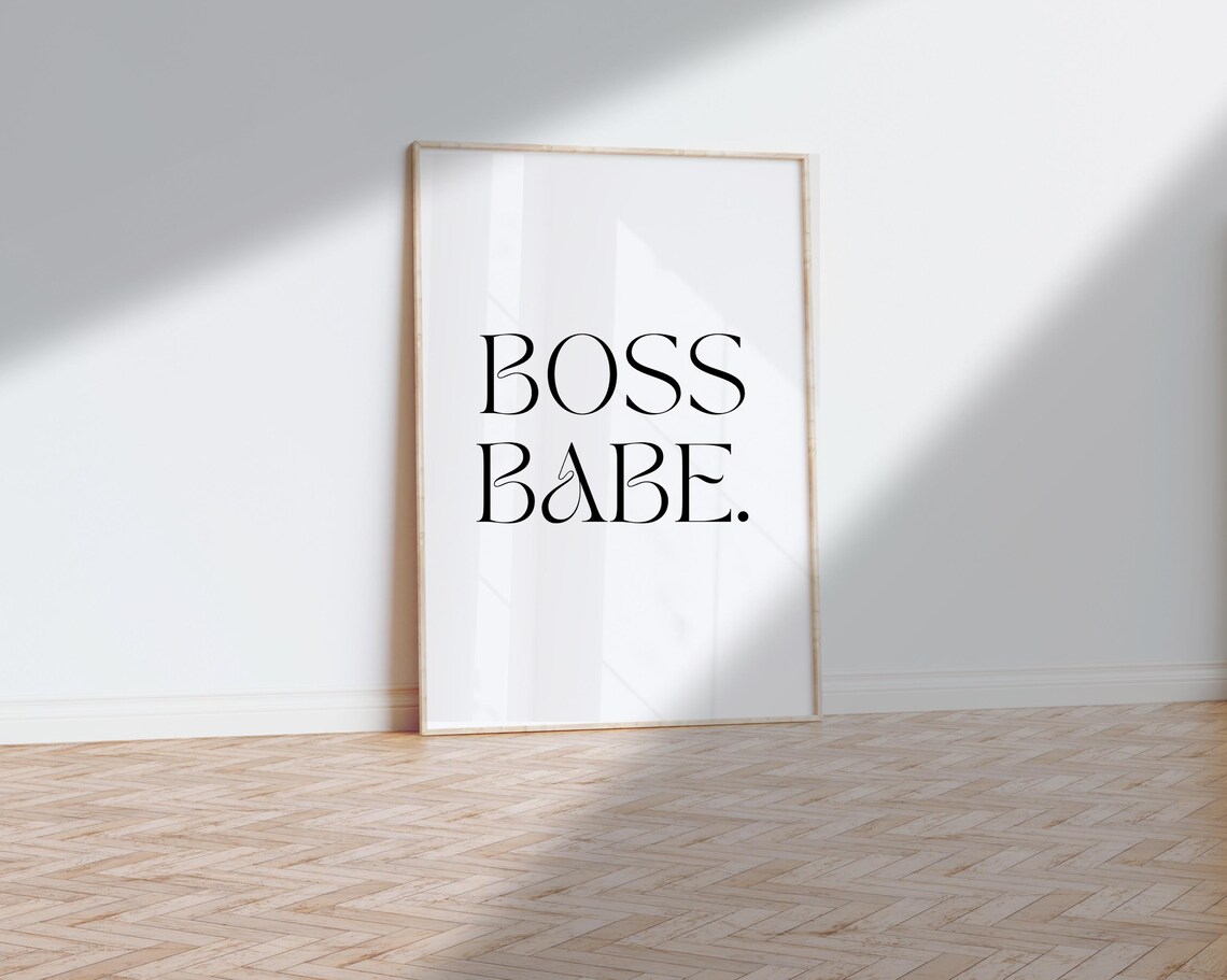 Boss Babe Elegant Serif Female Empowerment Boss Quote Poster - Image 2