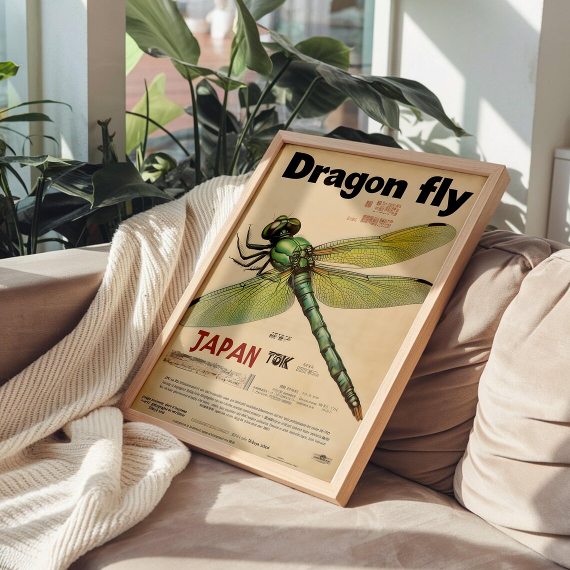 Dragon Fly Japan Vintage Exhibition Dragonfly Insect Art Poster - Image 2