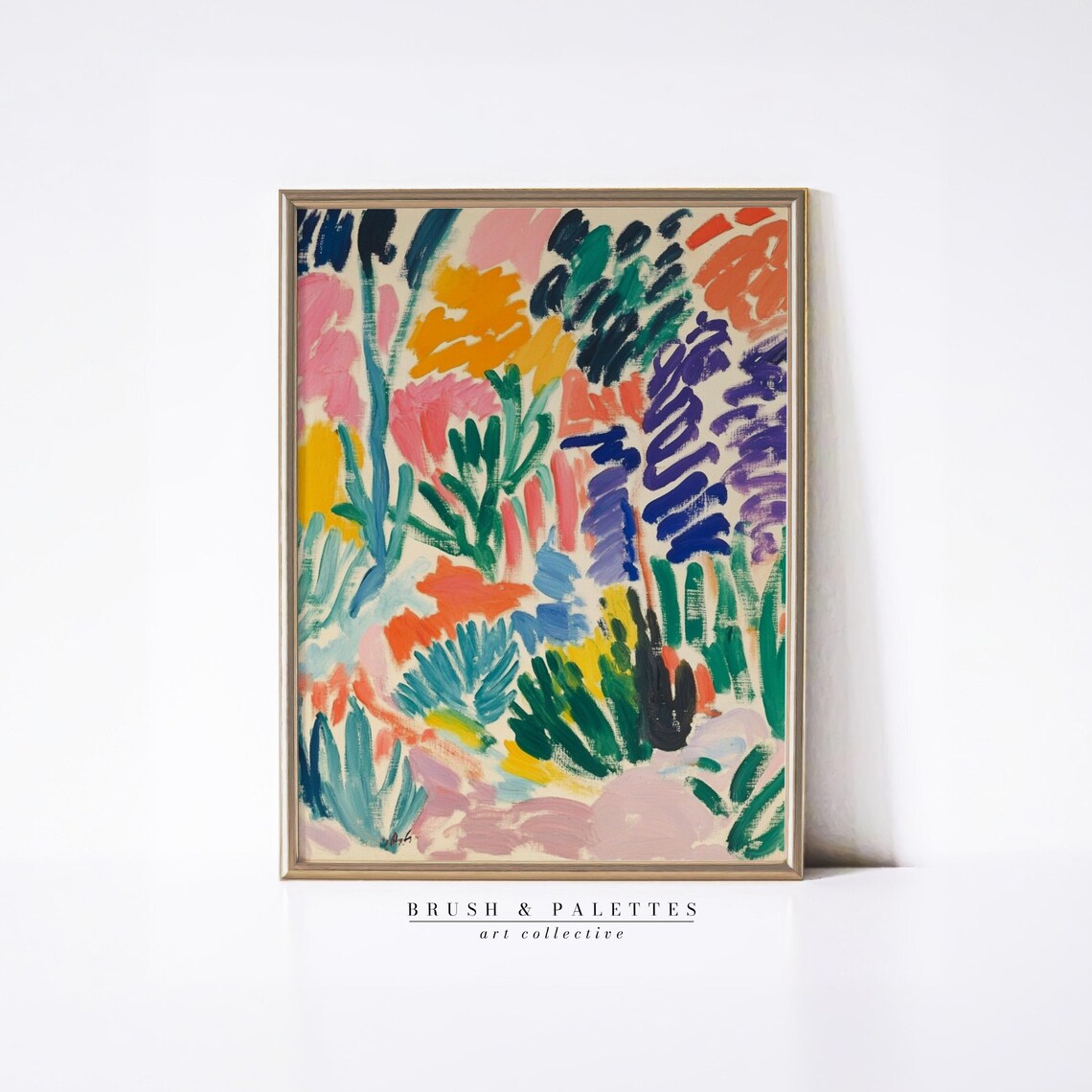 Bold Fauvist Abstract Flower Garden Colorful Brushstroke Poster