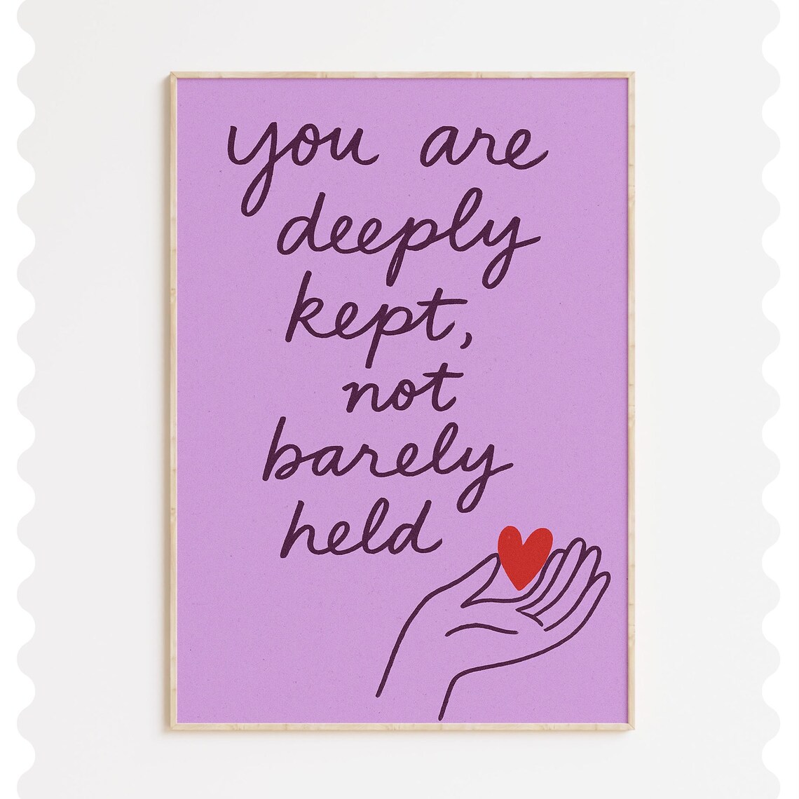 Christian Wall Art Deeply Kept Pink Scripture Print