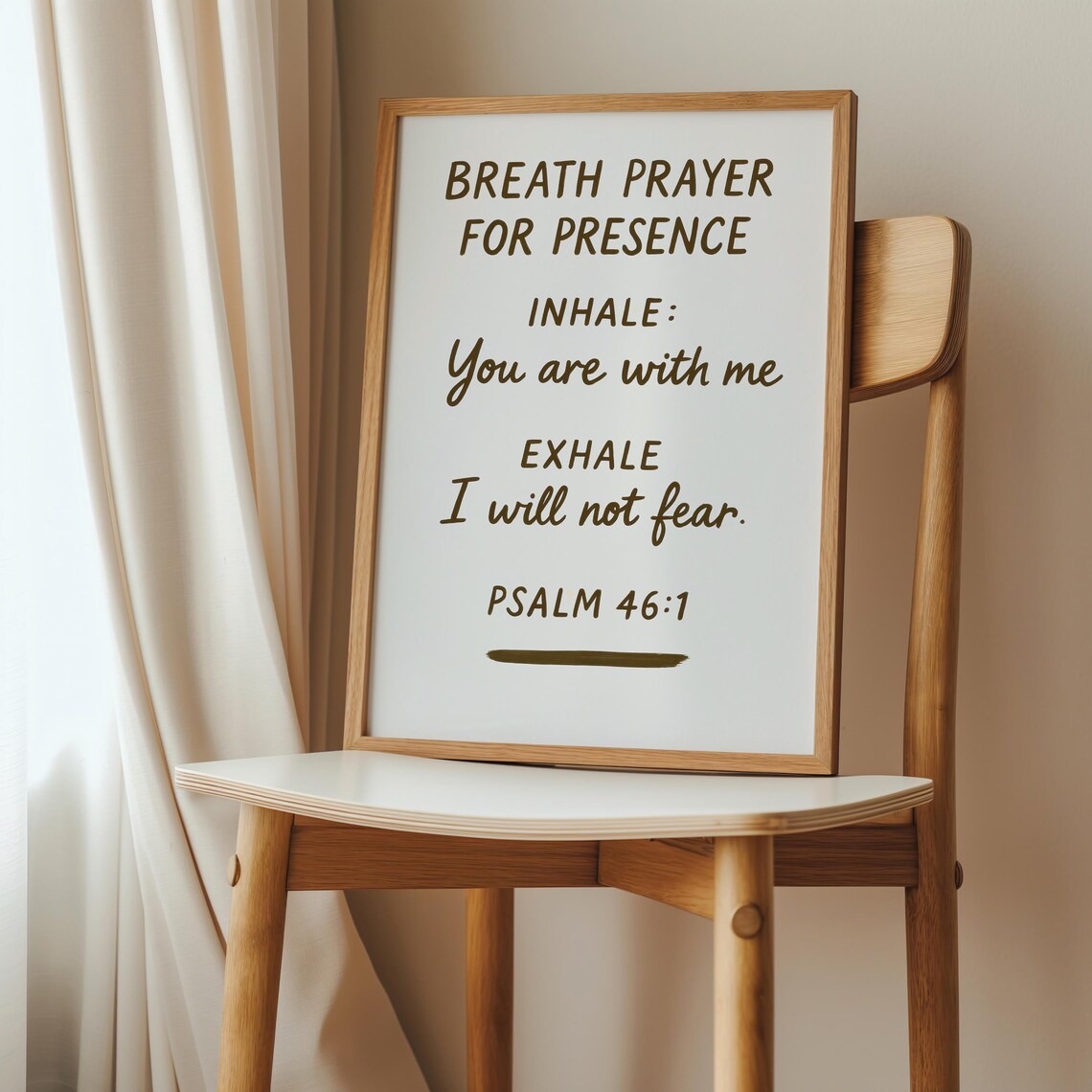 Instant Breath Prayer For Presence Psalm 461 Scripture Art Christian Wall Bible Verse Print
