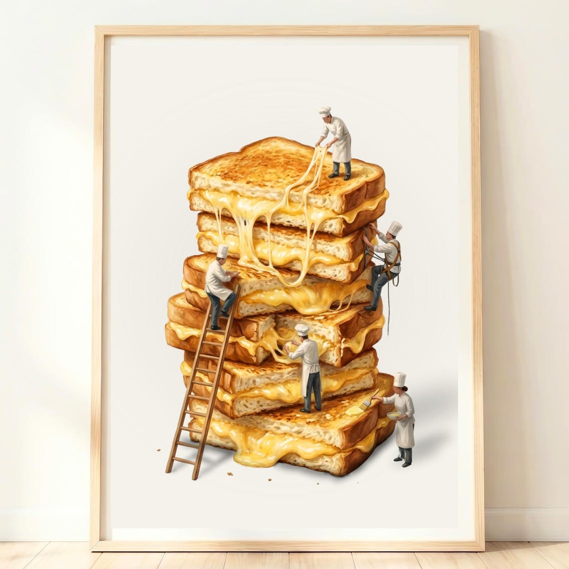 Melty Giant Grilled Cheese Sandwich Tiny Chefs Kitchen Poster