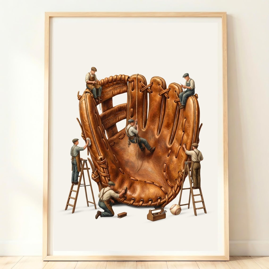 Baseball Gift For Him Vintage Mitt Poster