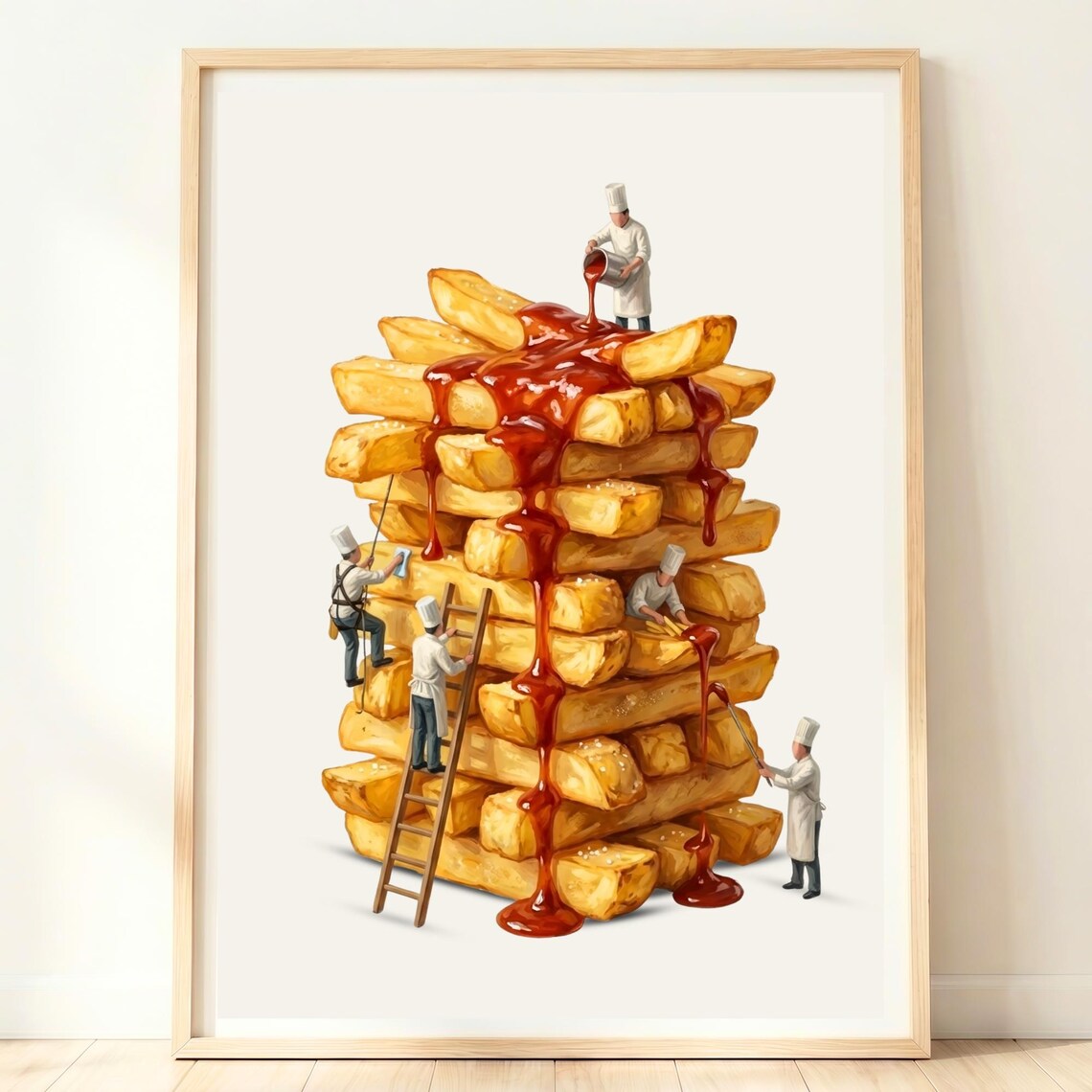 Chips Art Print, British Comfort Food Decor