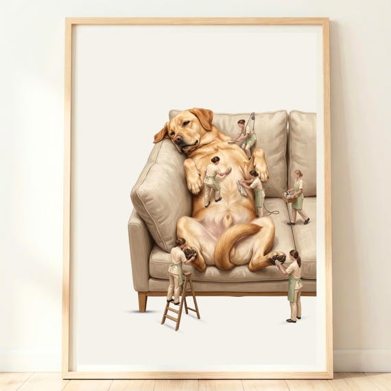 Labrador Wall Art Dog Sofa Print Lab Gifts Spa