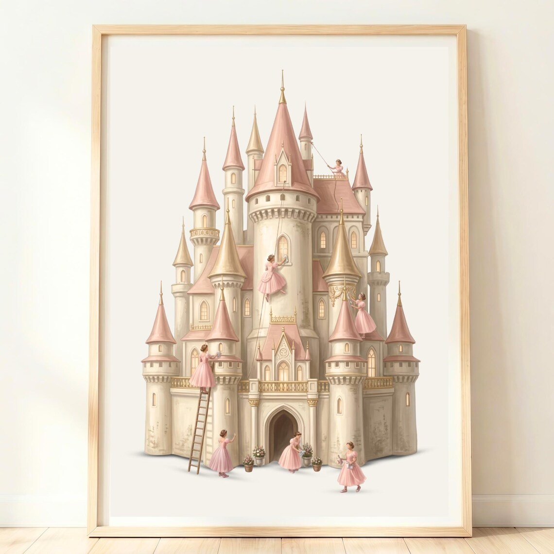Princess Wall Art, Fairytale Castle Poster