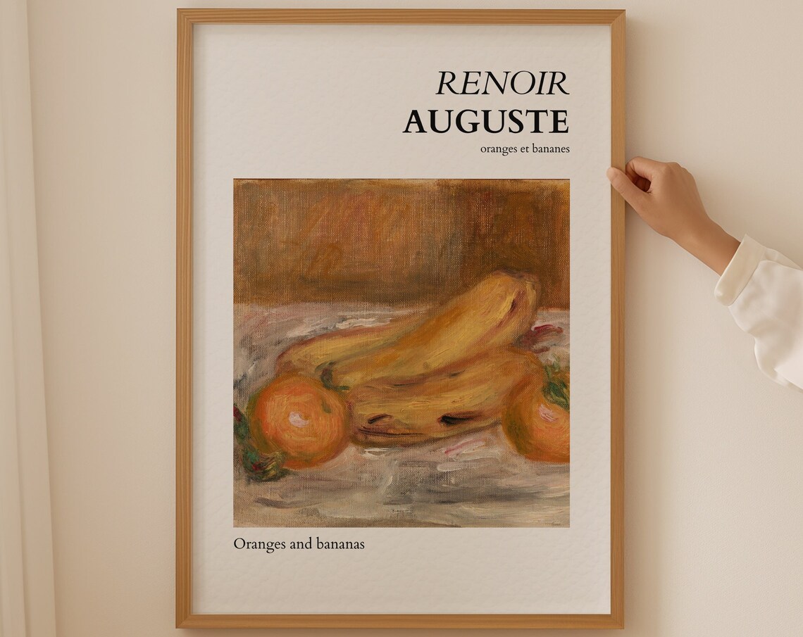 Auguste Renoir Oranges And Bananas Impressionist Fruit Art Poster