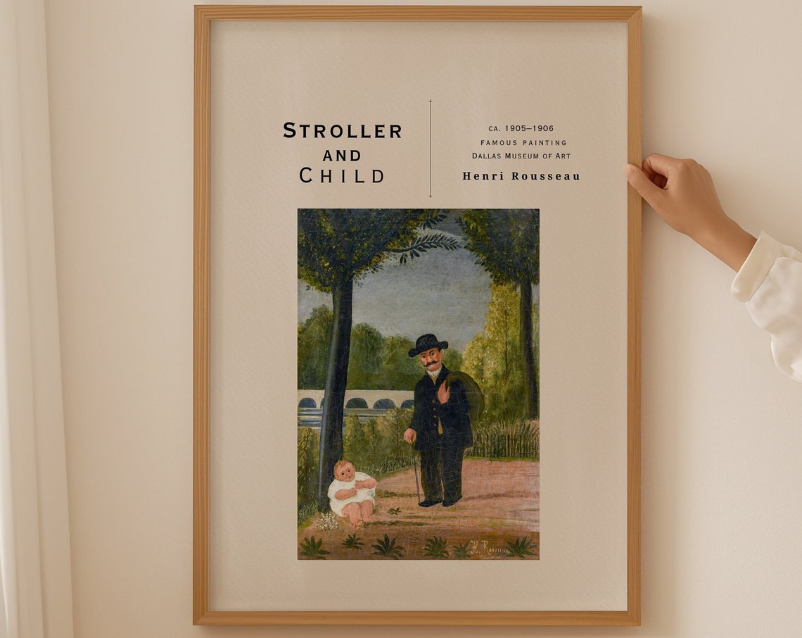 Henri Rousseau Stroller and Child 1905 Park Scene Vintage Poster