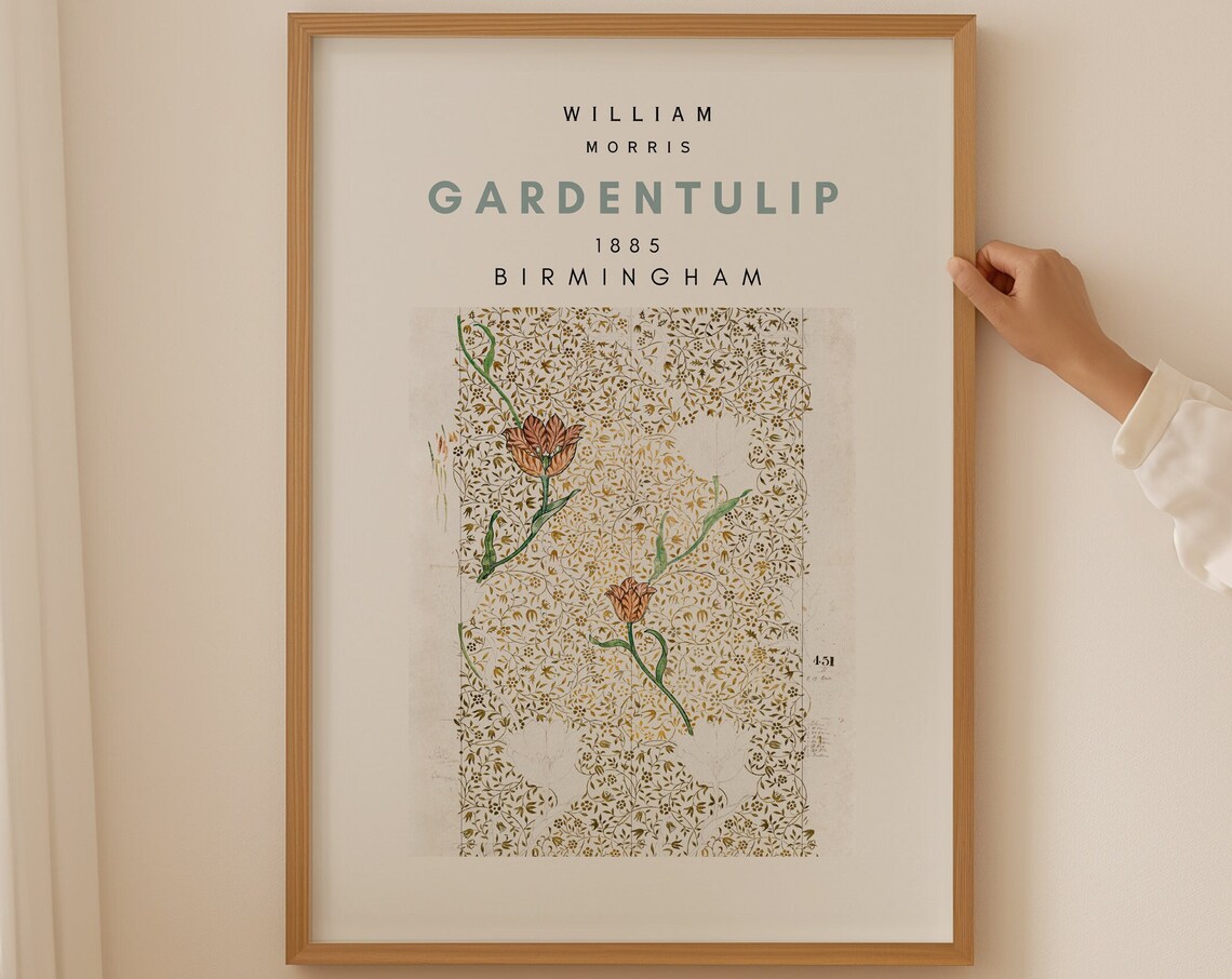 William Morris Tulip Floral Botanical Art Print