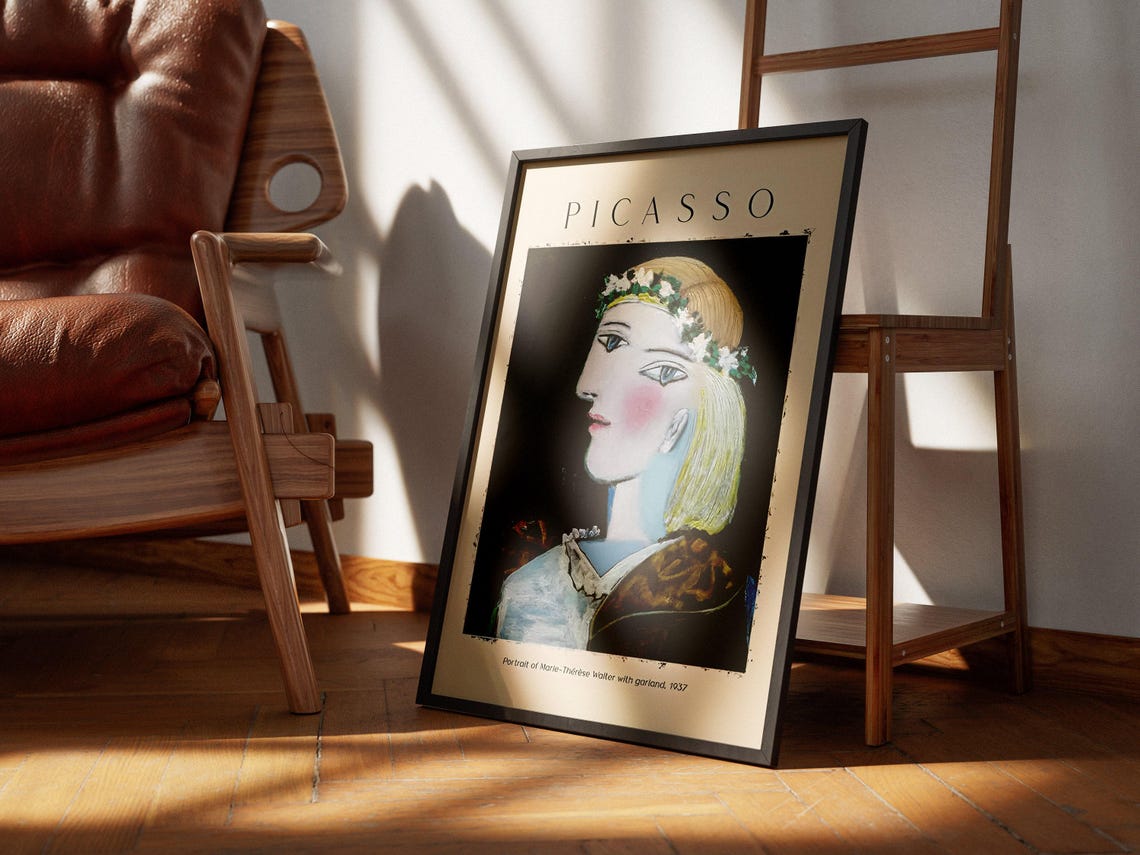 Picasso Marie Therese Walter Garland Portrait 1937 Wall Poster - Image 6