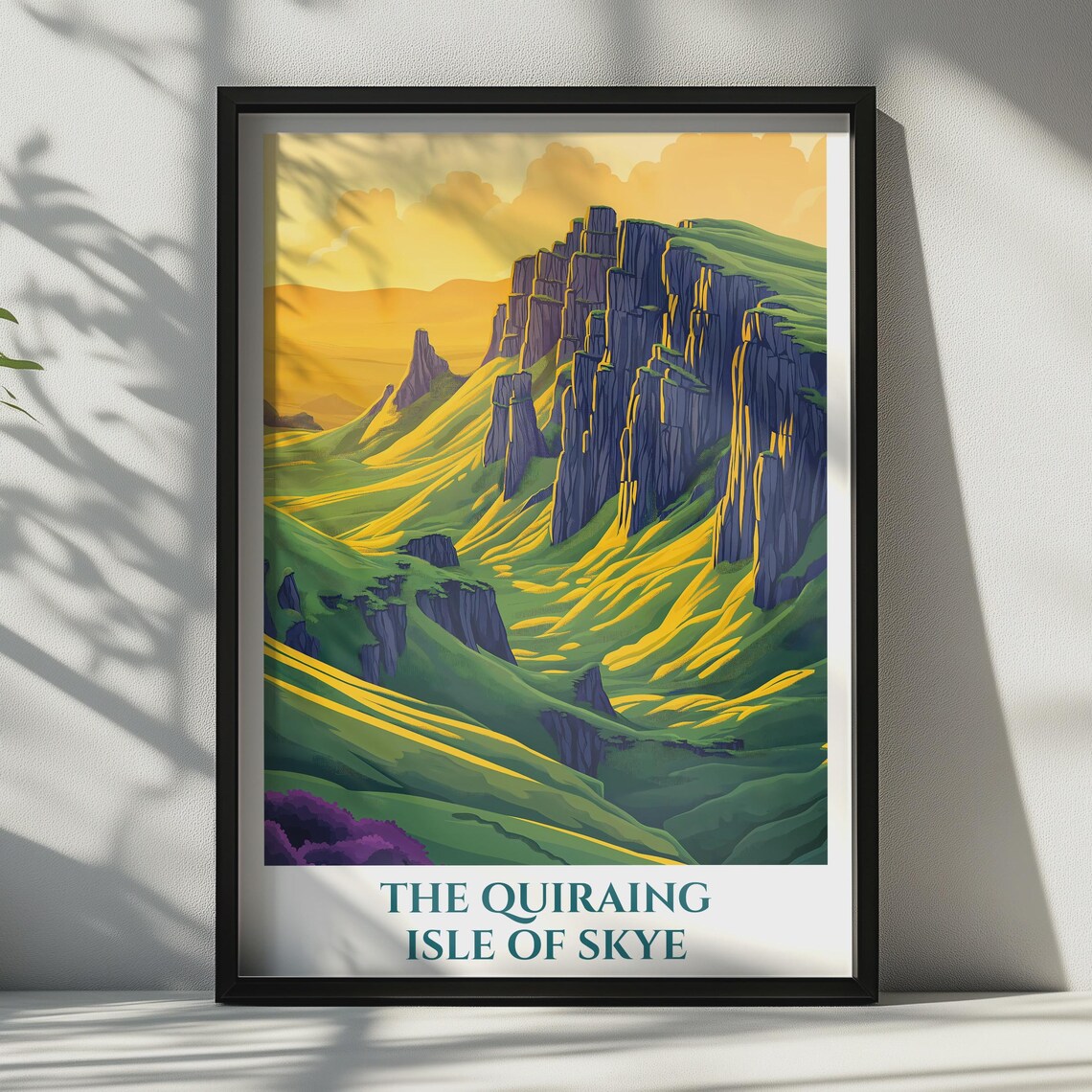 The Quiraing Isle Of Skye Scotland Golden Cliffs Travel Poster
