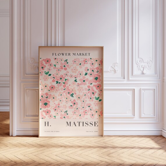 Flower Market Art Print Henri Matisse Inspired Floral Poster Wall Art For Home Office Art Prints Gallery Wall Art Print