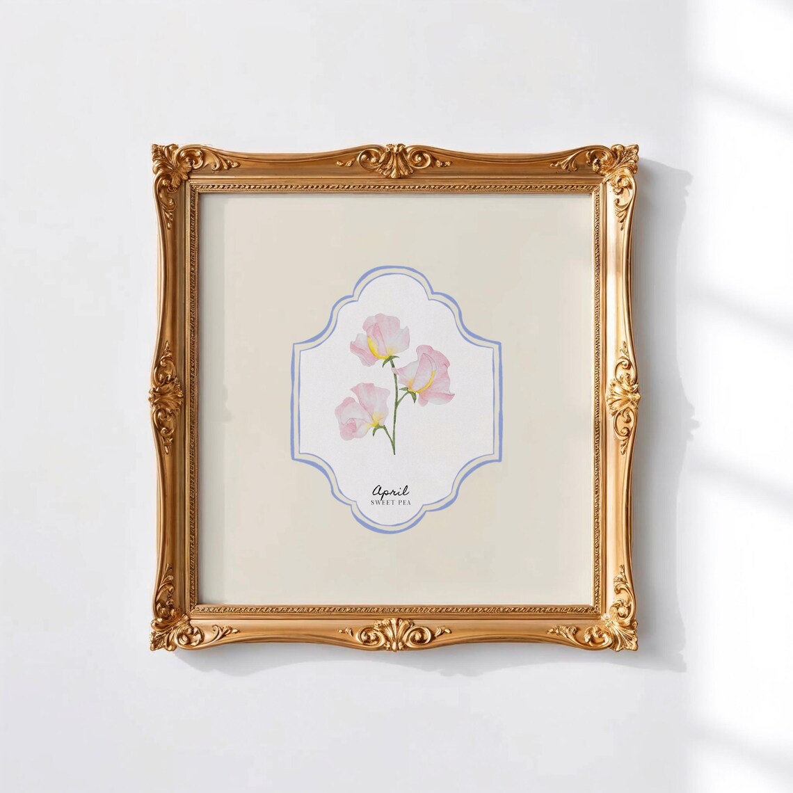 April Birth Month Flower Personalized Gift Art Print - Image 3