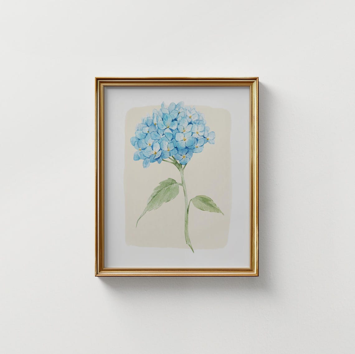 Blue Hydrangea Watercolor Botanical Wall Art Print Styled Pair Set - Image 5
