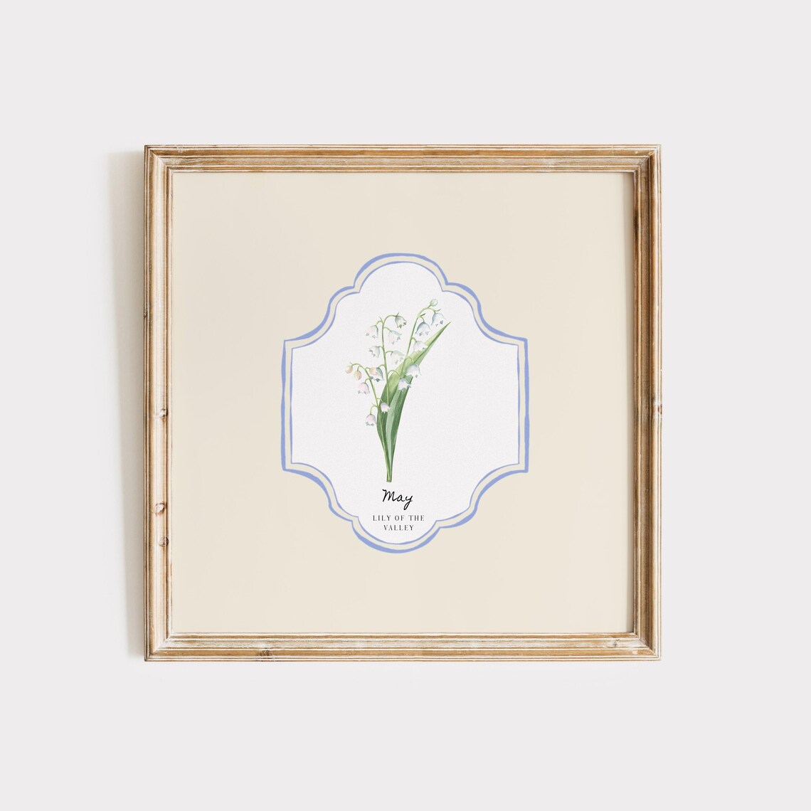May Birth Month Flower Personalized Gift Print