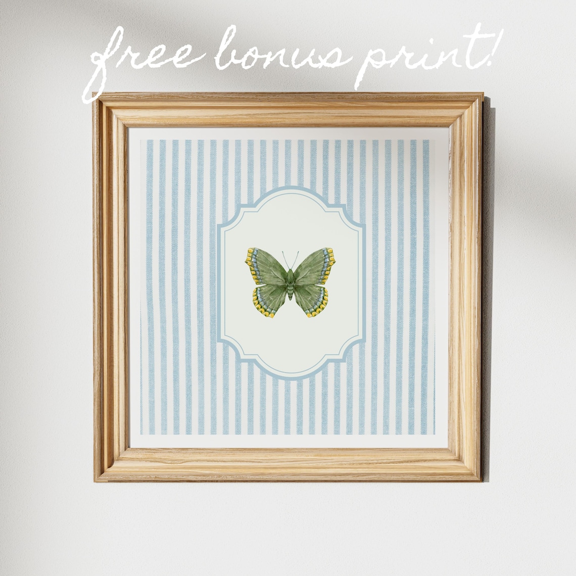 Square Initial Floral Letter Watercolor Art Print - Image 2