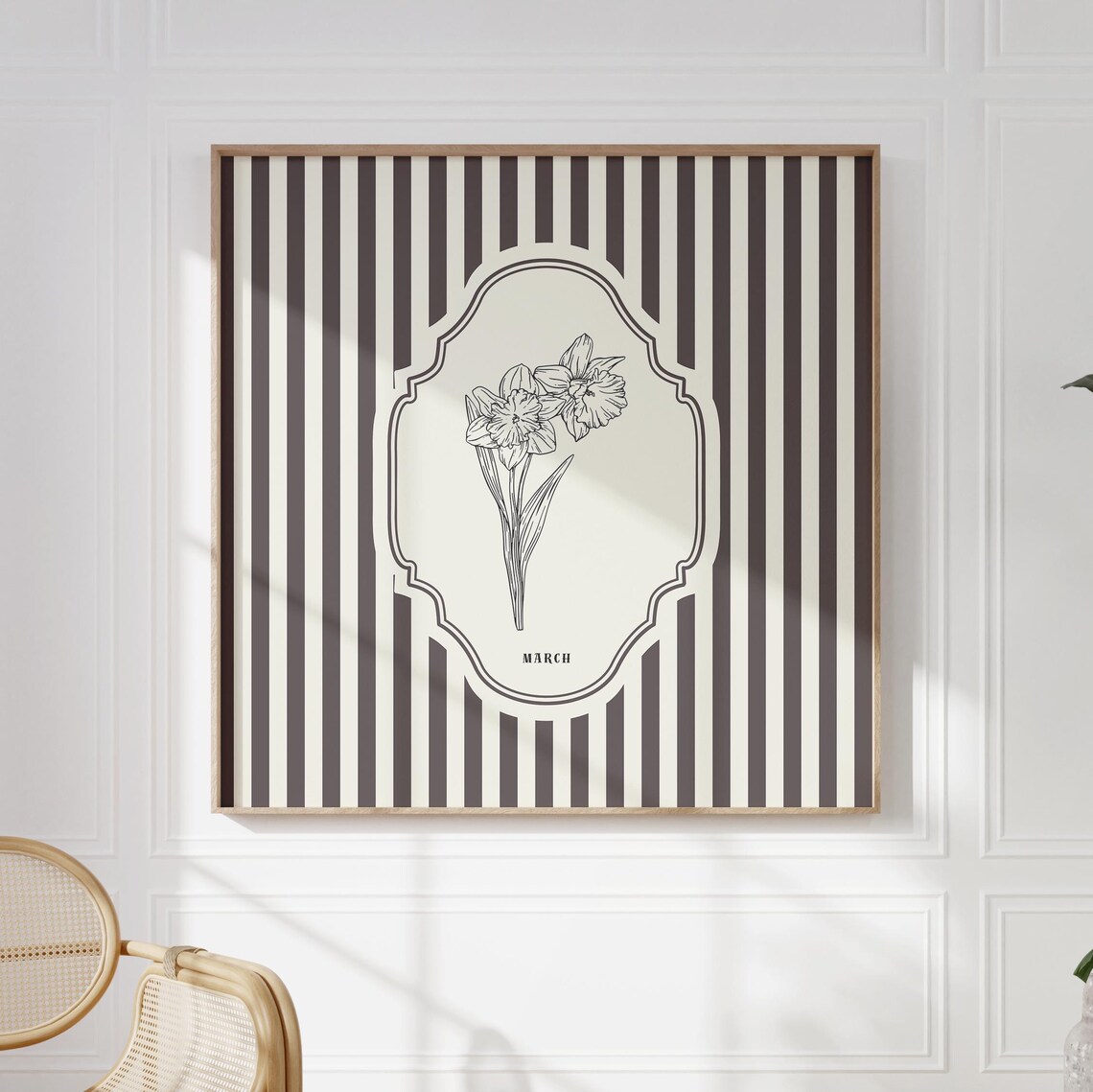 March Birth Month Flower Personalized Gift Art Print - Image 5