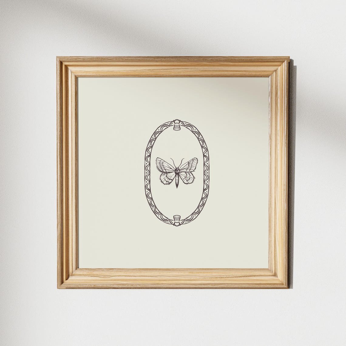 Minimal Sweet Butterfly Square Print Instant Wall Art Trendy Decor Illustration Living Room Art Nursery Decor