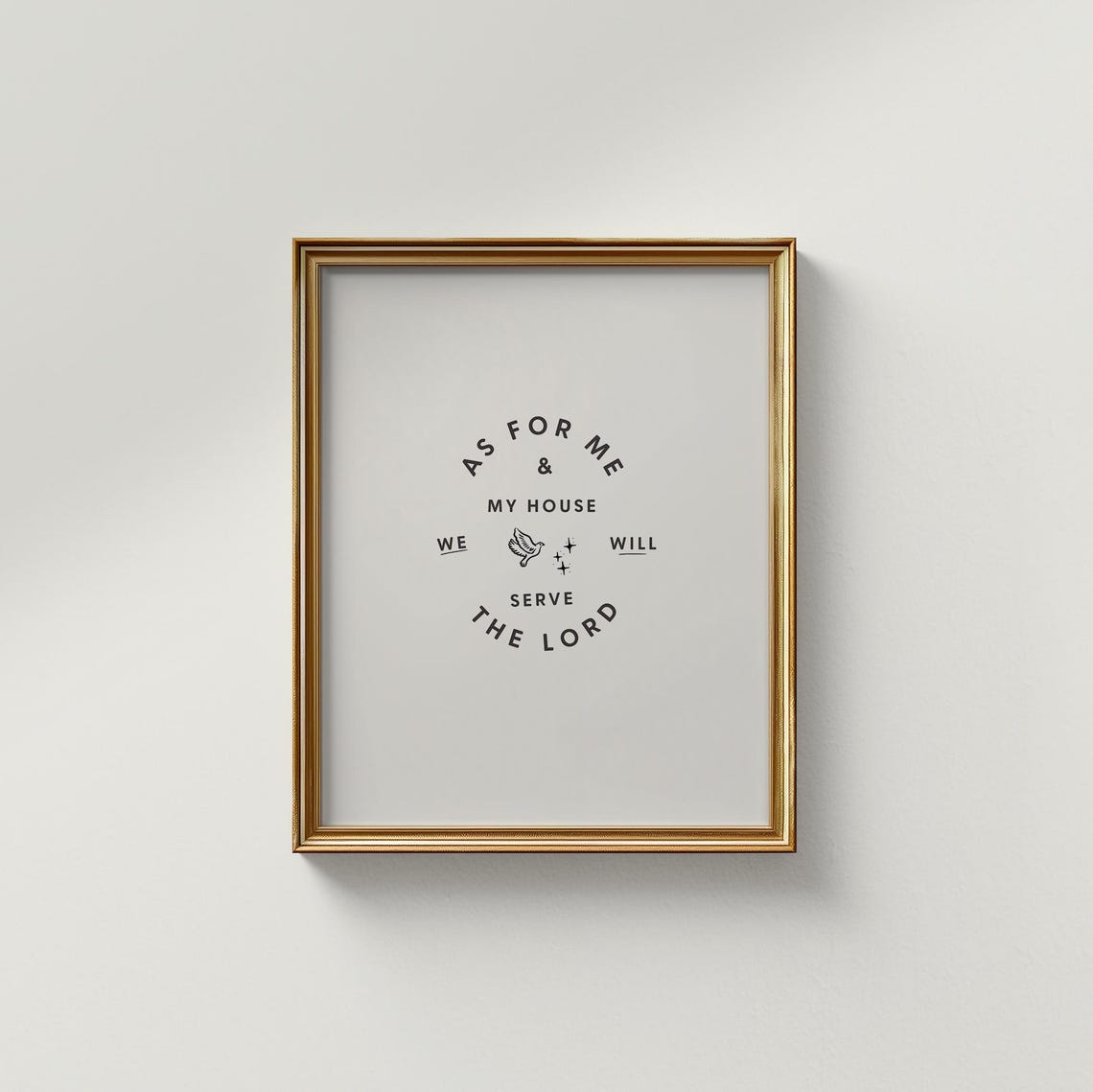 As for Me and My House Scripture Poster with Dove Circular Text - Image 2