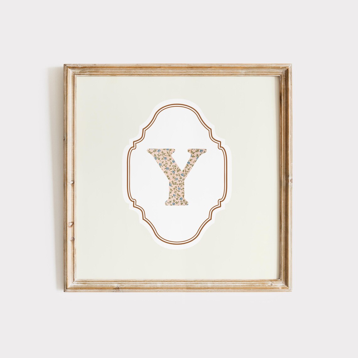 Y Square Initial, Personalized Watercolor Gift - Image 3