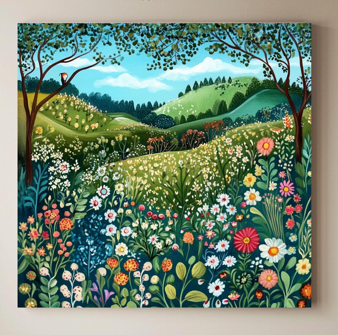 Whimsical Meadow, Cottagecore Botanical Vintage Floral