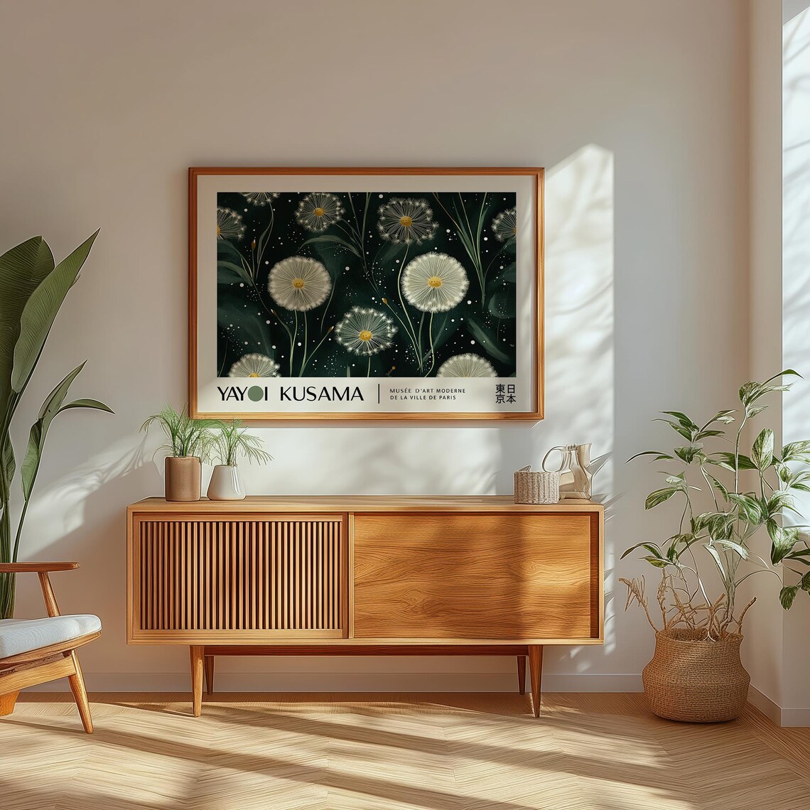 Yayoi Kusama Dandelion Green Meadow Japanese Exhibition Poster - Image 2