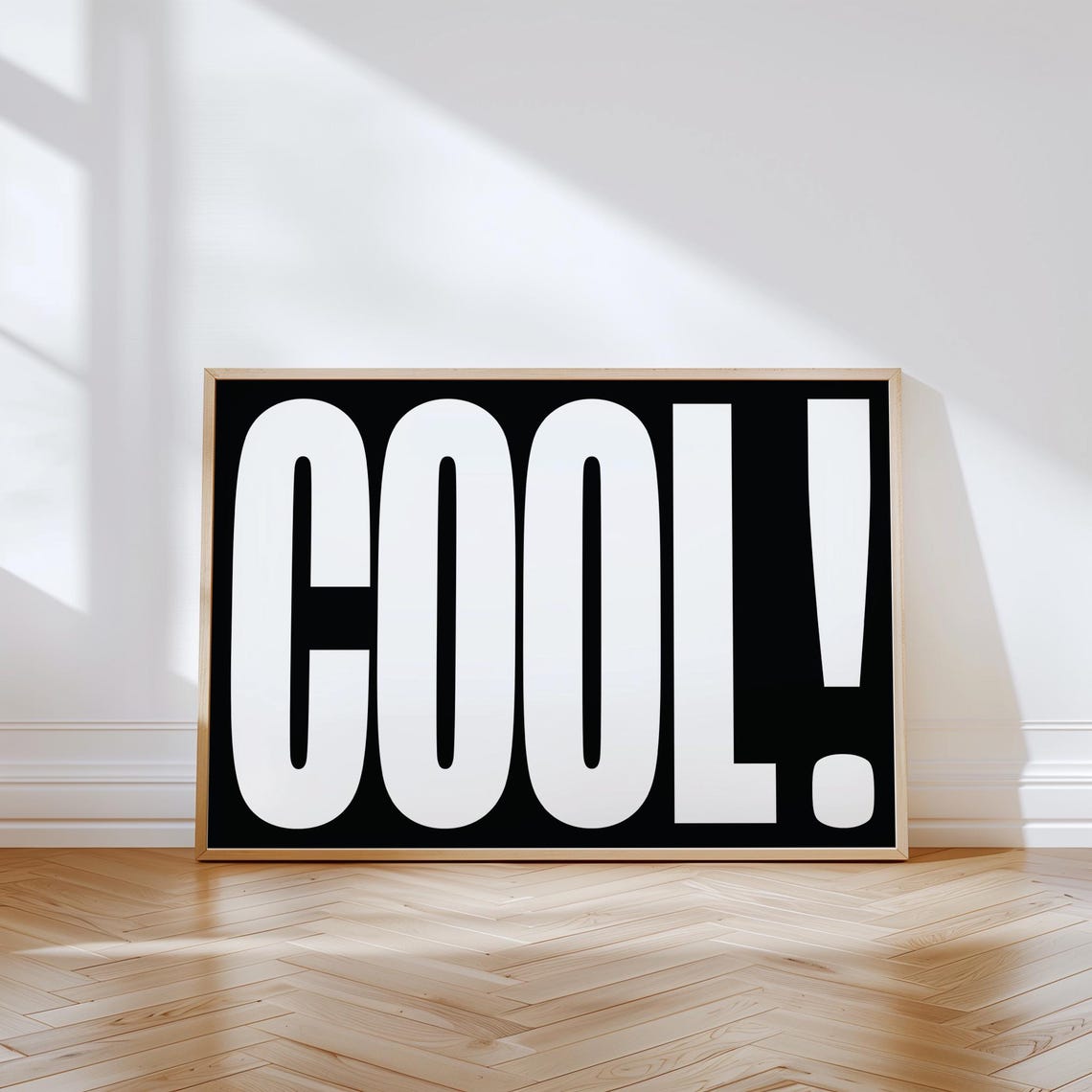 Cool Bold Black White Typography Statement Poster Pop Art Graphic