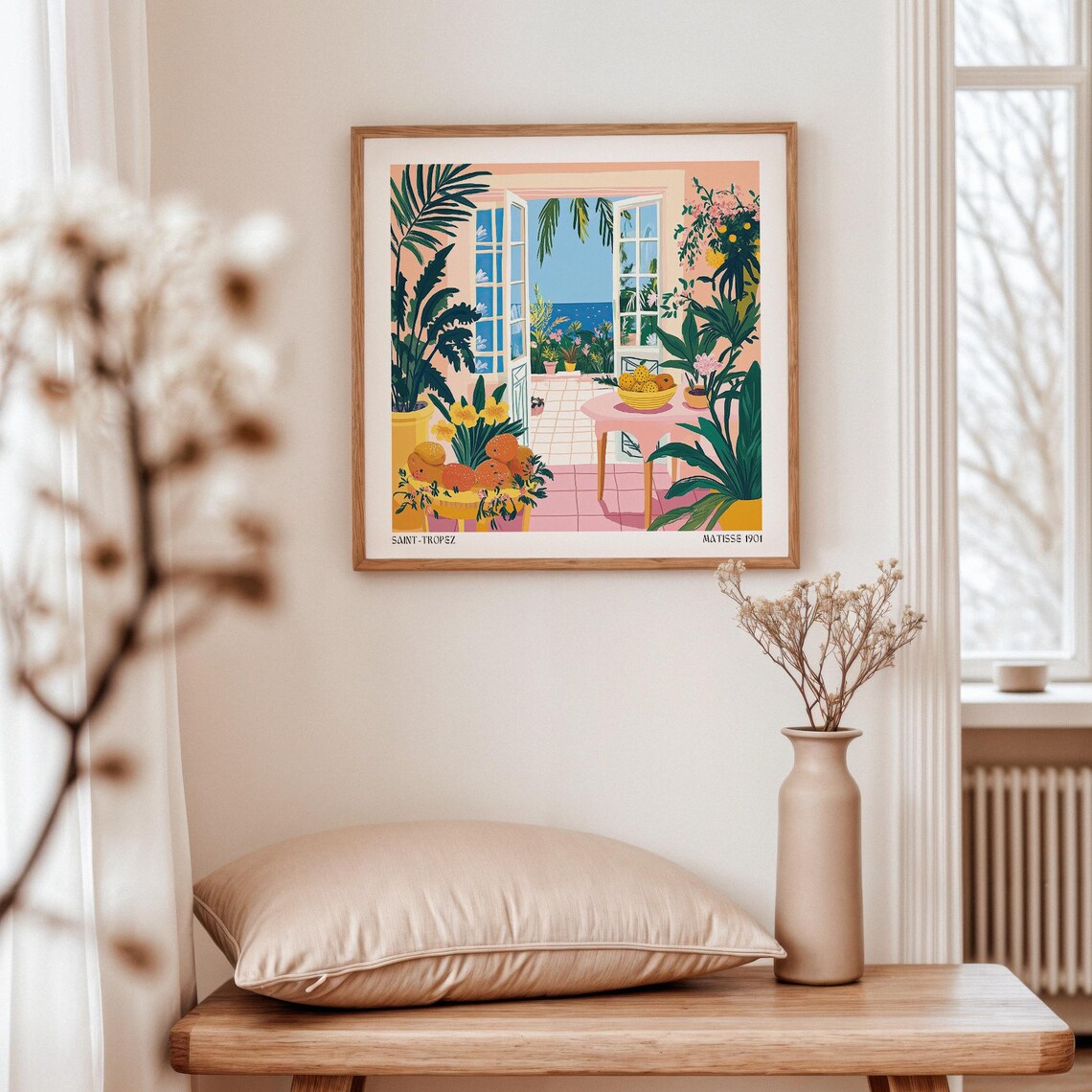 Saint-Tropez French Riviera Terrace Sea View Matisse Art Poster - Image 2