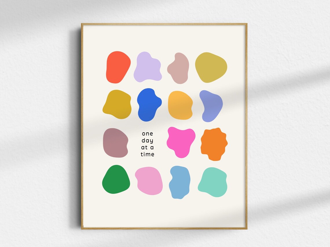 One Day At A Time Minimalist Modern Art Print