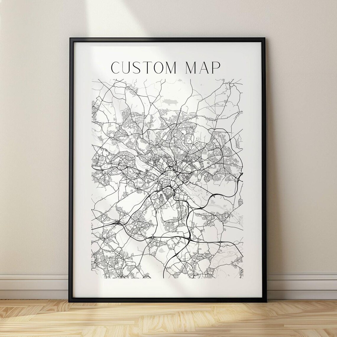 Custom Street Map, Personalized Travel Map