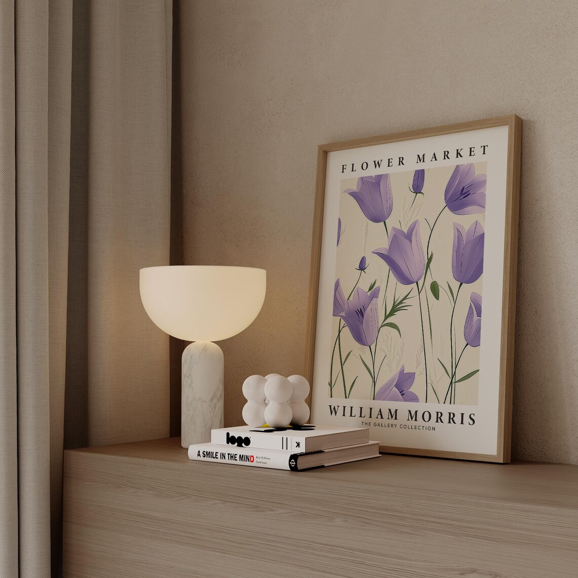 William Morris Flower Market Purple Tulip Gallery Collection Poster - Image 2