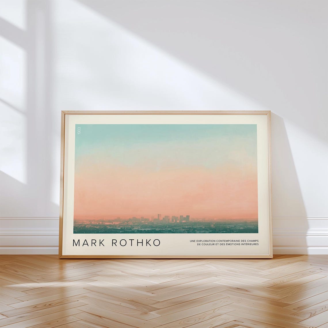 Mark Rothko Pastel Cityscape Skyline Sunset Gradient Abstract Poster