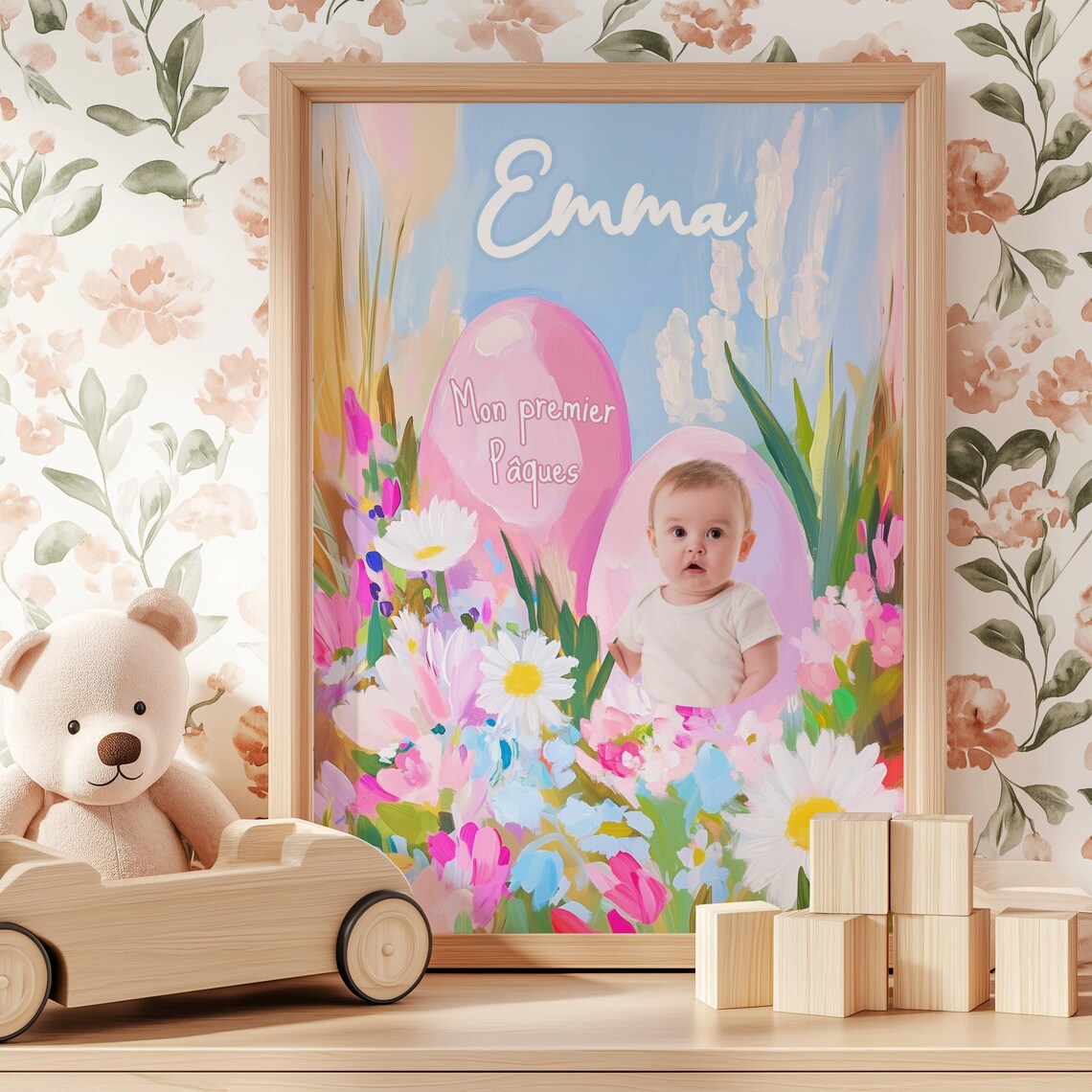 My First Easter Personalized Poster, Baby Souvenir - Image 4