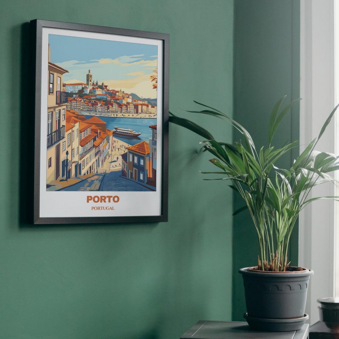 Porto Travel Poster Portugal Travel Poster Citycape Painting Print Wall Art Porto Home Decor Portugal Trip Print - Image 4