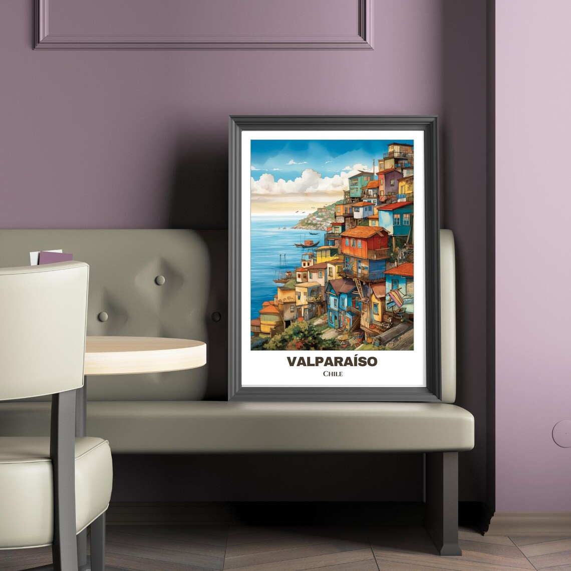 Valparaiso Travel Poster, Chile Cityscape Art Print - Image 5