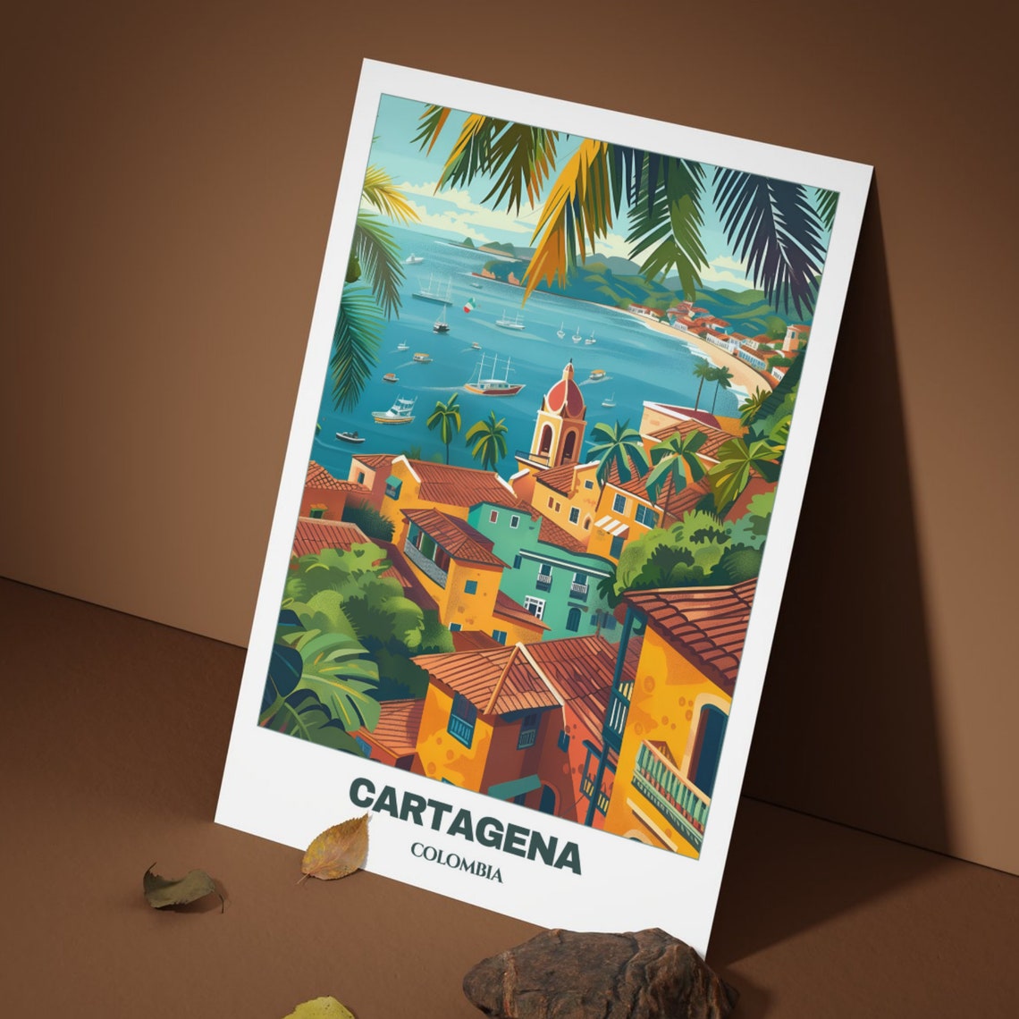 Cartagena Travel Poster Colombia Travel Poster Insta Print Art Cartagena Home Decor Cartagena Illustration - Image 4
