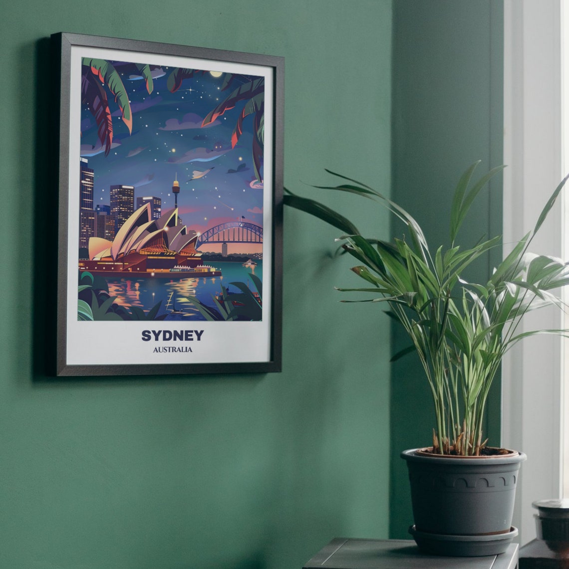 Sydney Opera House Night Harbour Bridge Australia Travel Poster - Image 5