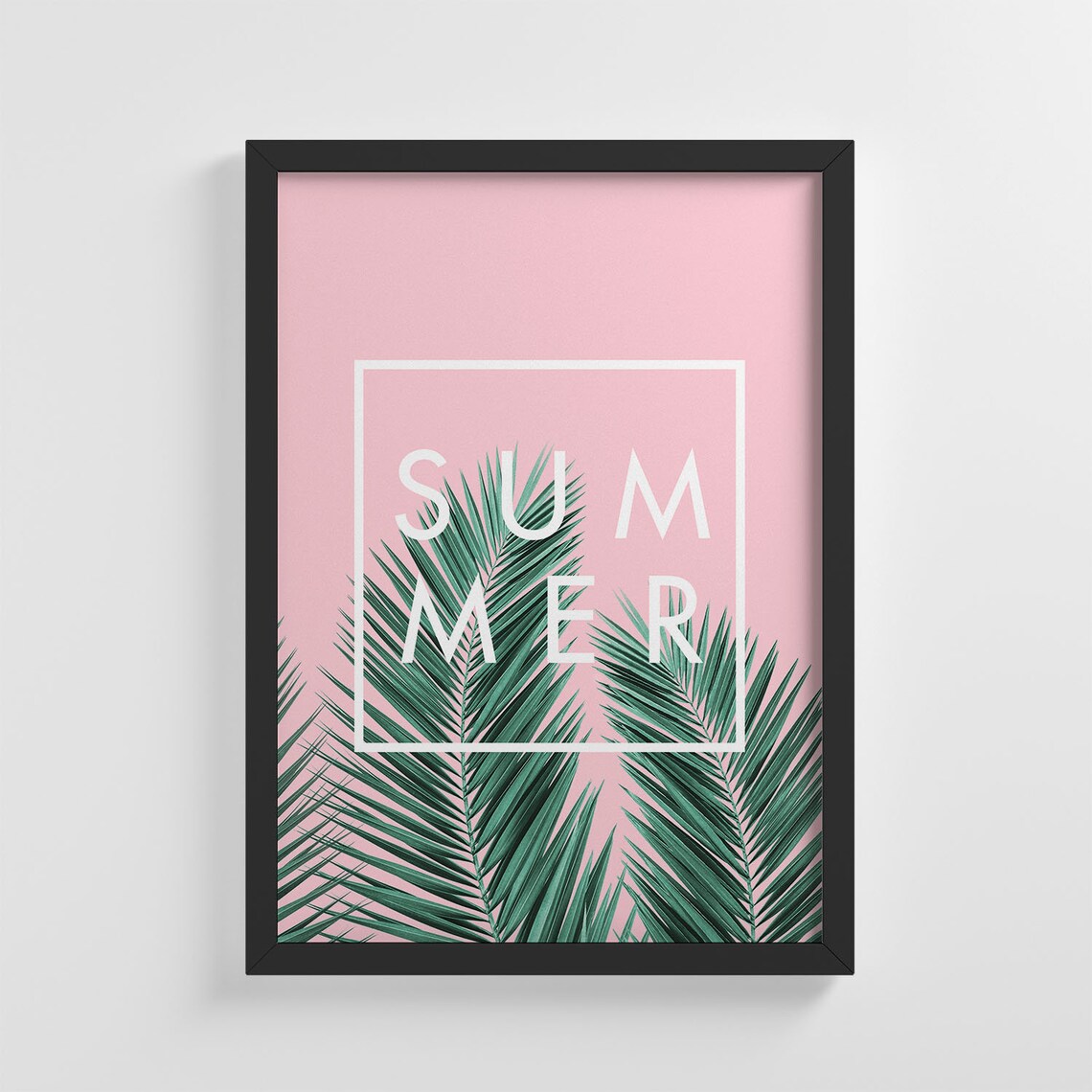 Pink Tropical Summer Nature Art Print, Nursery Decor
