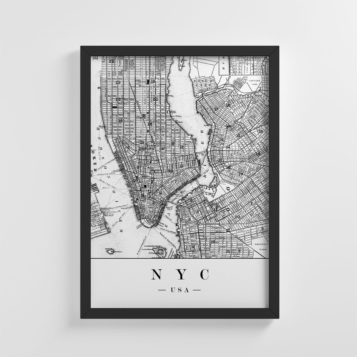 New York City Map, Stylish Home Decoration