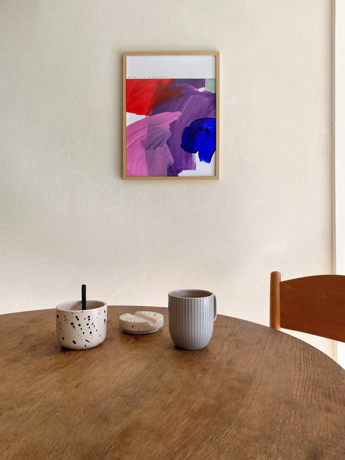 Original Abstract Picture Painting Hand Painted Living Room Modern Art Acrylic Painting Colorful Wall Painting Colorful Art Blue Pink - Image 3
