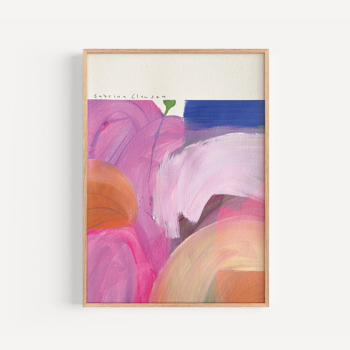 Original Abstract Painting Painting Hand Painted Living Room Modern Art Acrylic Painting Colorful Wall Painting Colorful Art Blue Pink Rose
