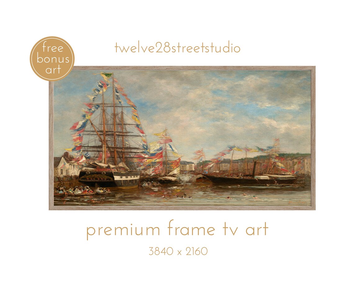Eugene Boudin Harbor Festival Tall Ships Celebration Regatta Art Print