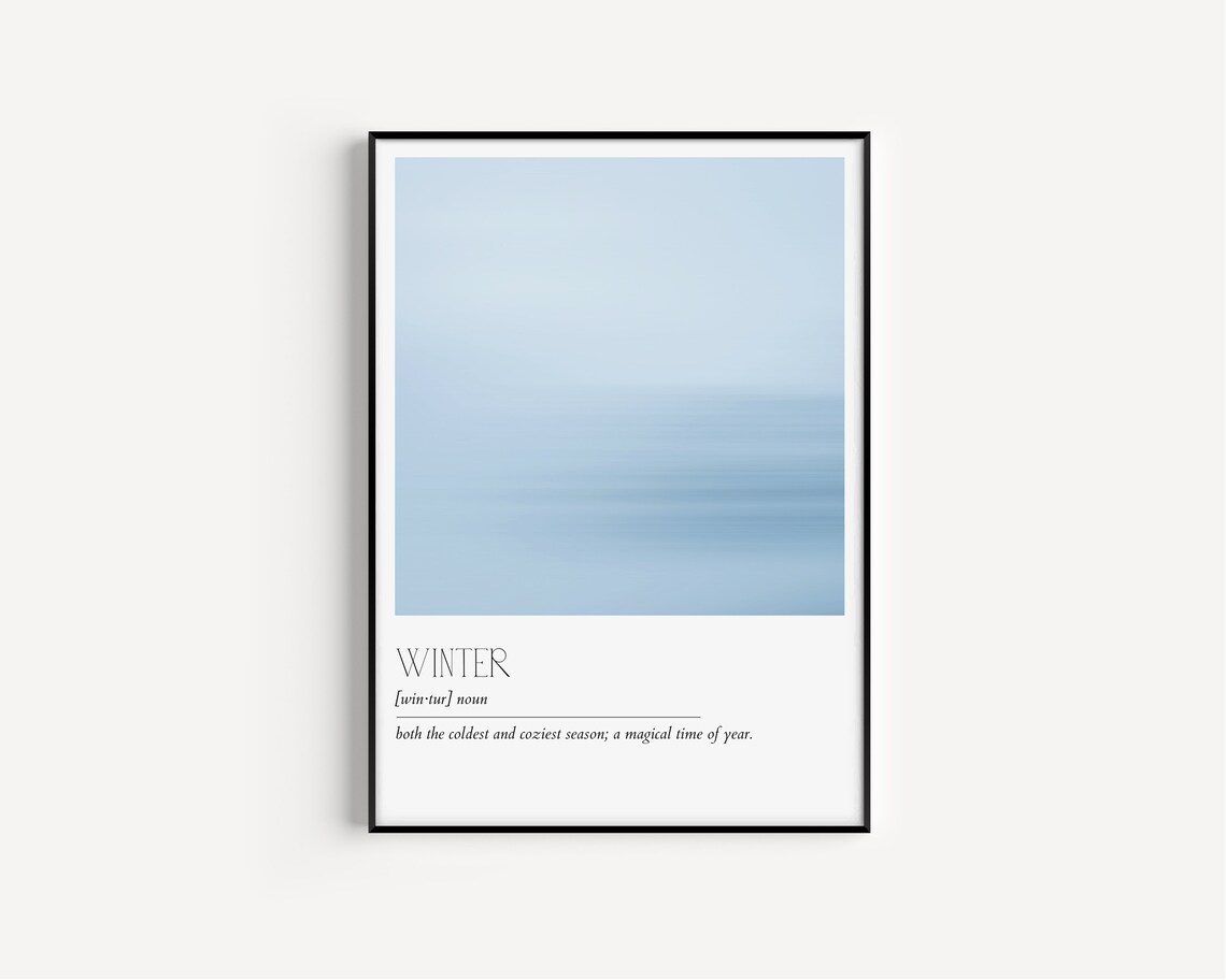 Winter Definition Outline Abstract Wall Art Print