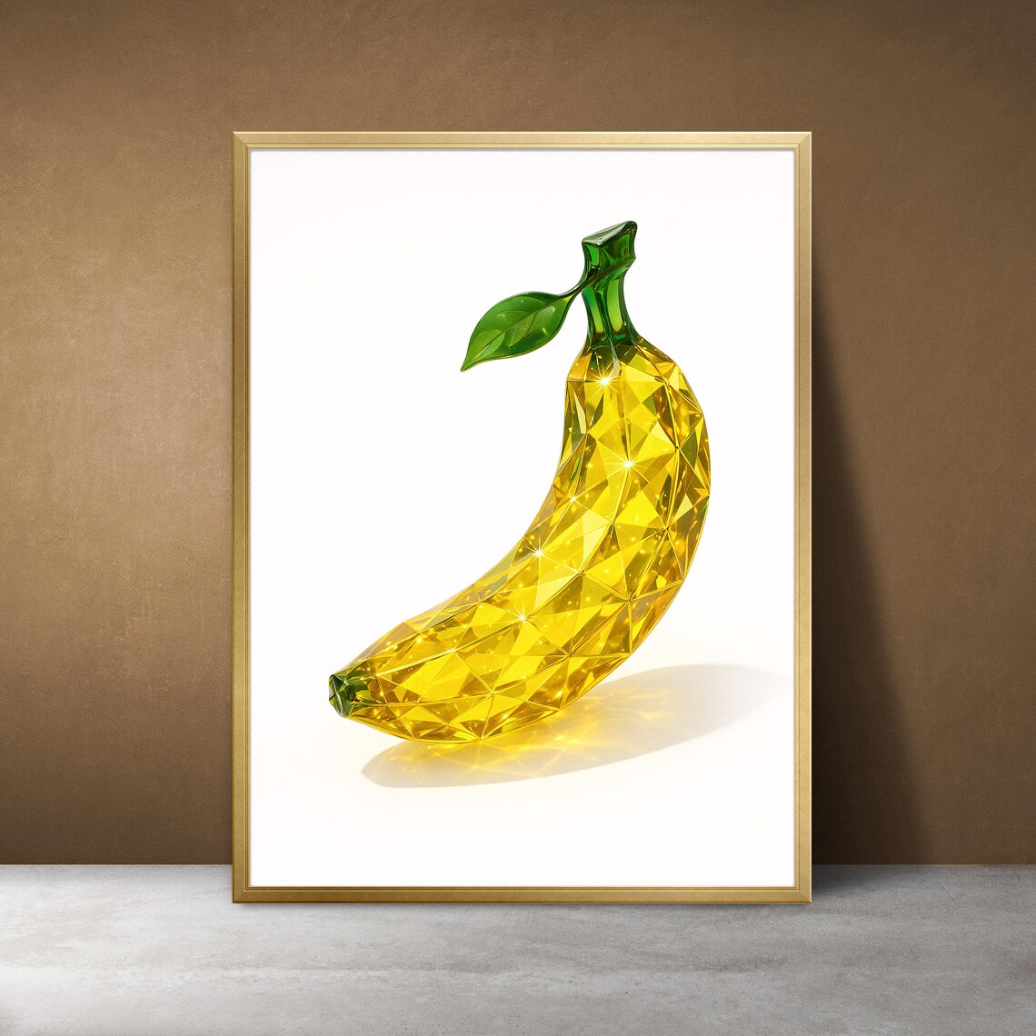 Geometric Banana Print, Contemporary Kitchen Art