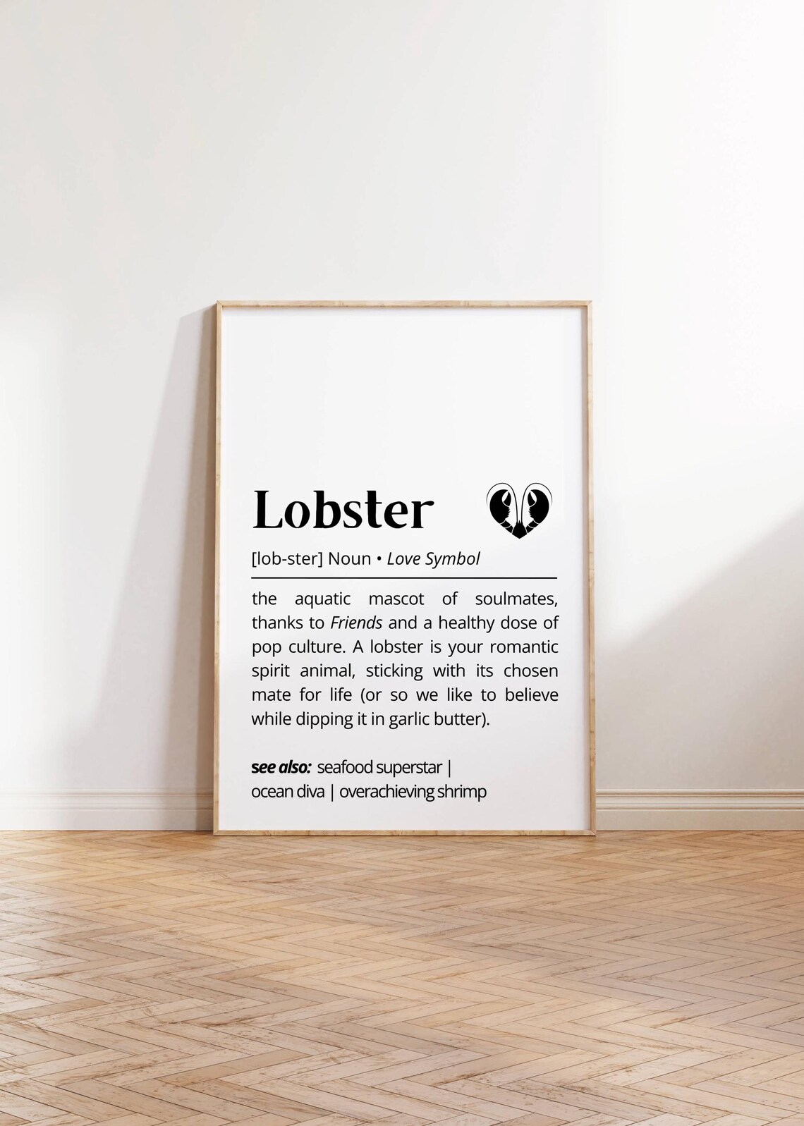Lobster Love Symbol Definition Romantic Soulmate Gift Poster Art - Image 2