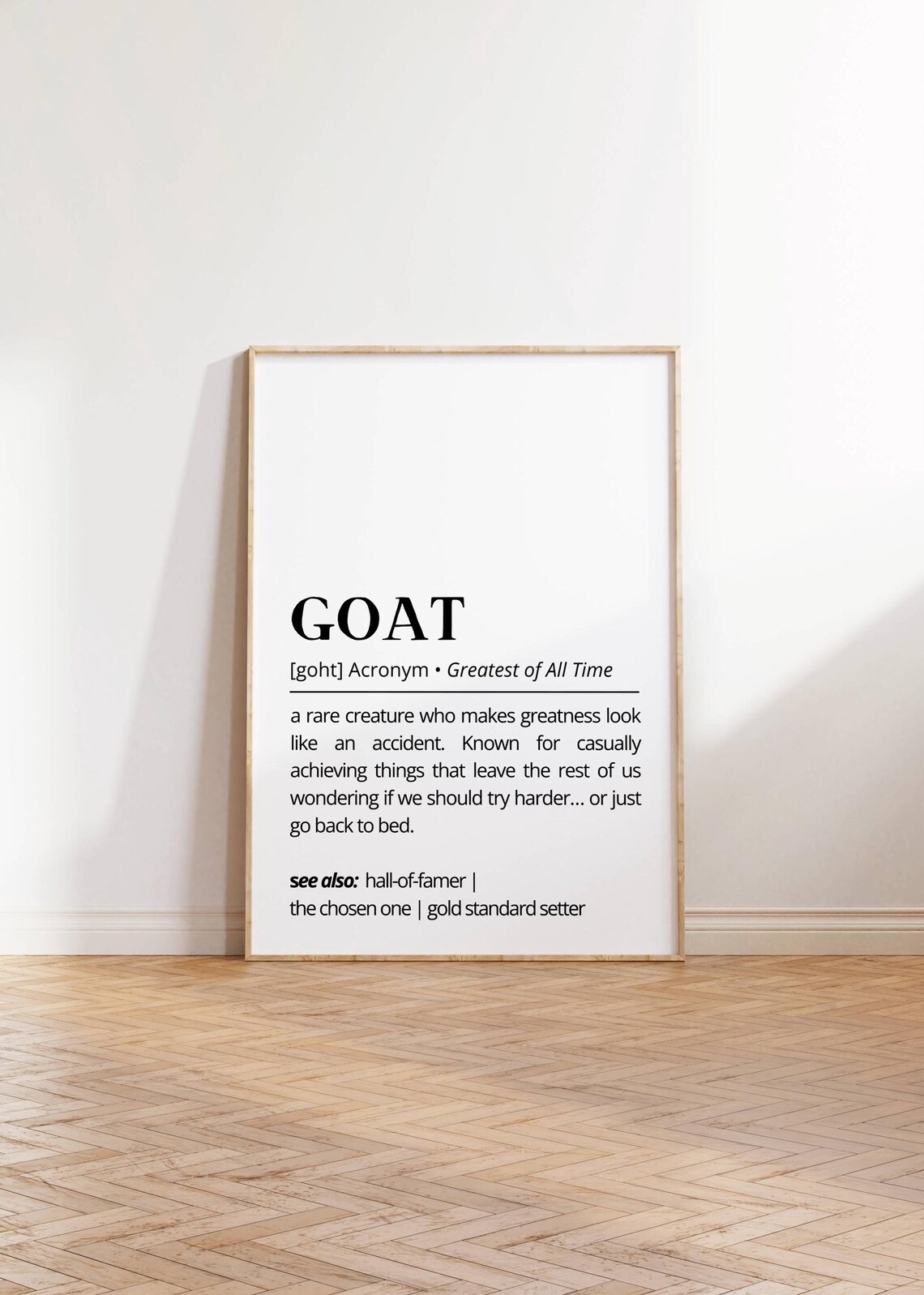 GOAT Greatest of All Time Definition Funny Motivational Acronym Poster