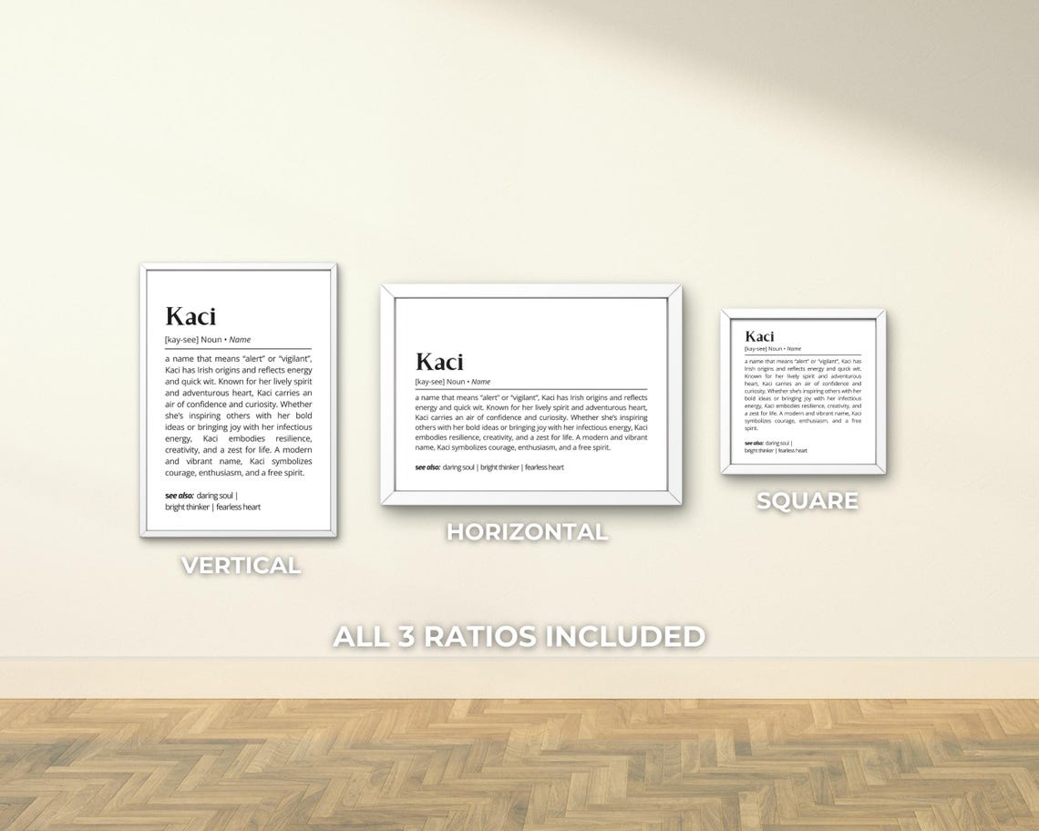 Kaci Name Definition Dictionary Meaning Personalized Art Poster - Image 3