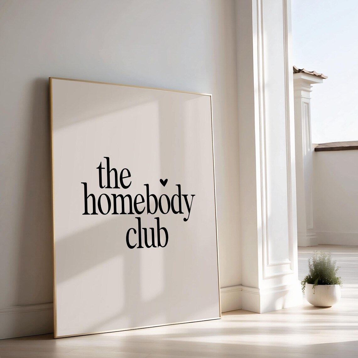 The Homebody Club Cozy Introvert Quote Minimalist Fun Wall Art - Image 3